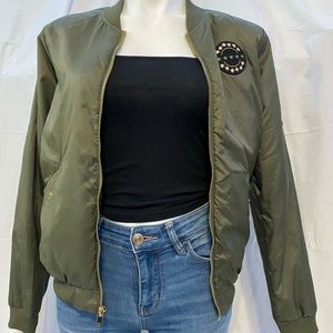 Olive Green Bomber Jacket